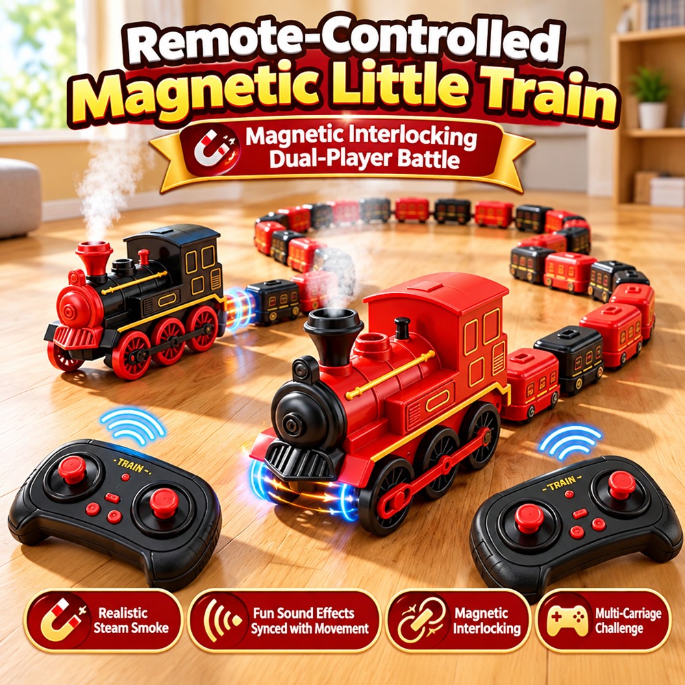 Remote Control Toys - Trenino Magnetico Telecomandato, Serpente Magnetico con