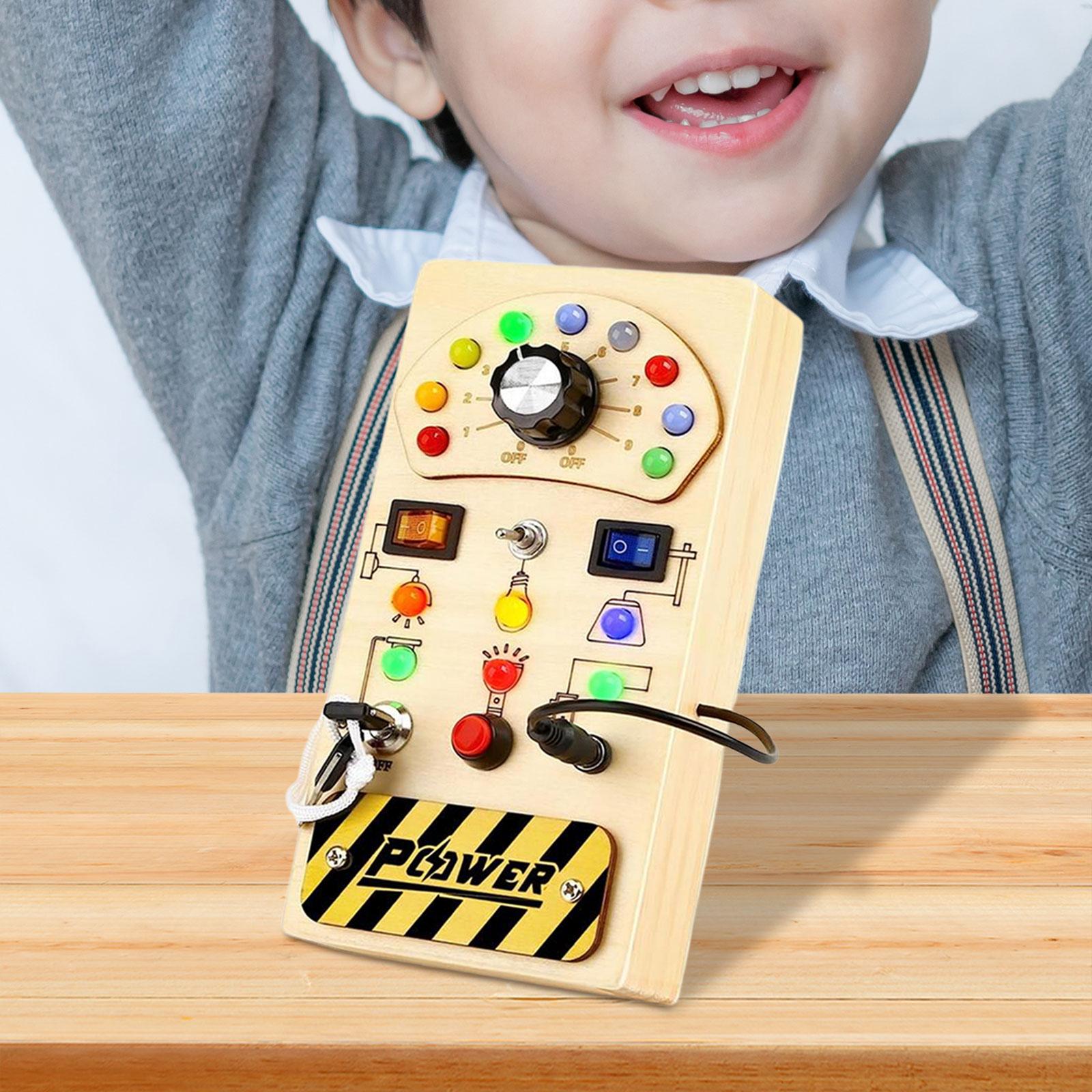 Montessori Wooden Busy Board Toddler - Pannello sensoriale in legno Montessori con